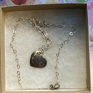 Elegant Silver Heart Pendant Necklace